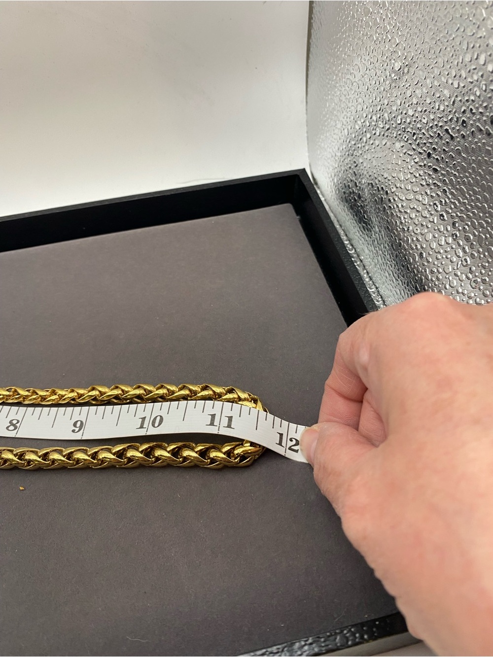 Classic Gold Tone Chunky Rope Chain Necklace with twisted link design - Picture 8 of 11